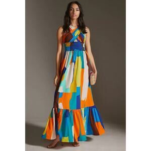 Anthropologie Plenty by Tracy Reese Size Small Petite Printed Halter Maxi Dress